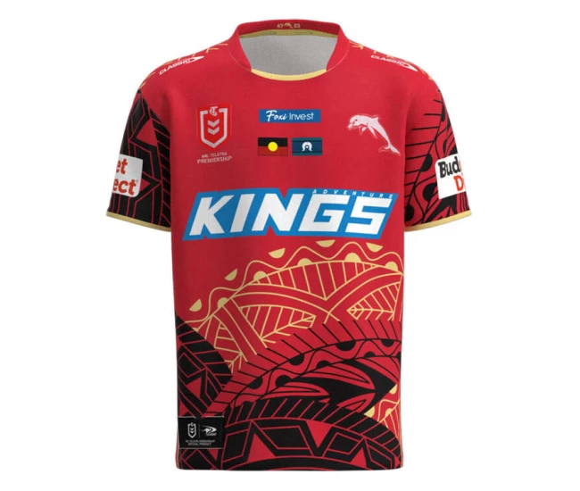 Dolphins Mens Indigenous Rugby Shirt 2023