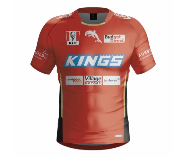 Dolphins Men's Red Training Rugby Shirt 2024